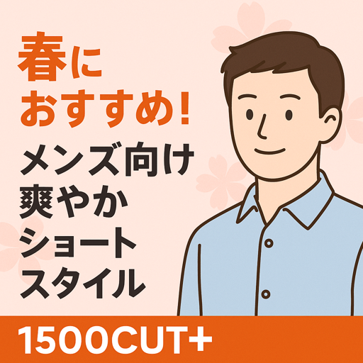春におすすめ！メンズ向け爽やかショートスタイル｜1500CUT+