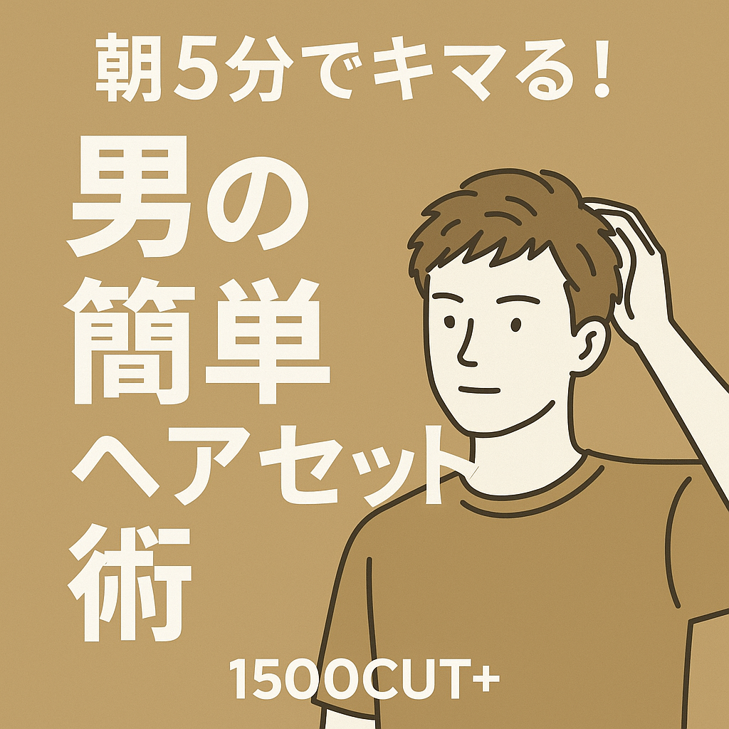 朝5分でキマる！男の簡単ヘアセット術【1500CUT+】