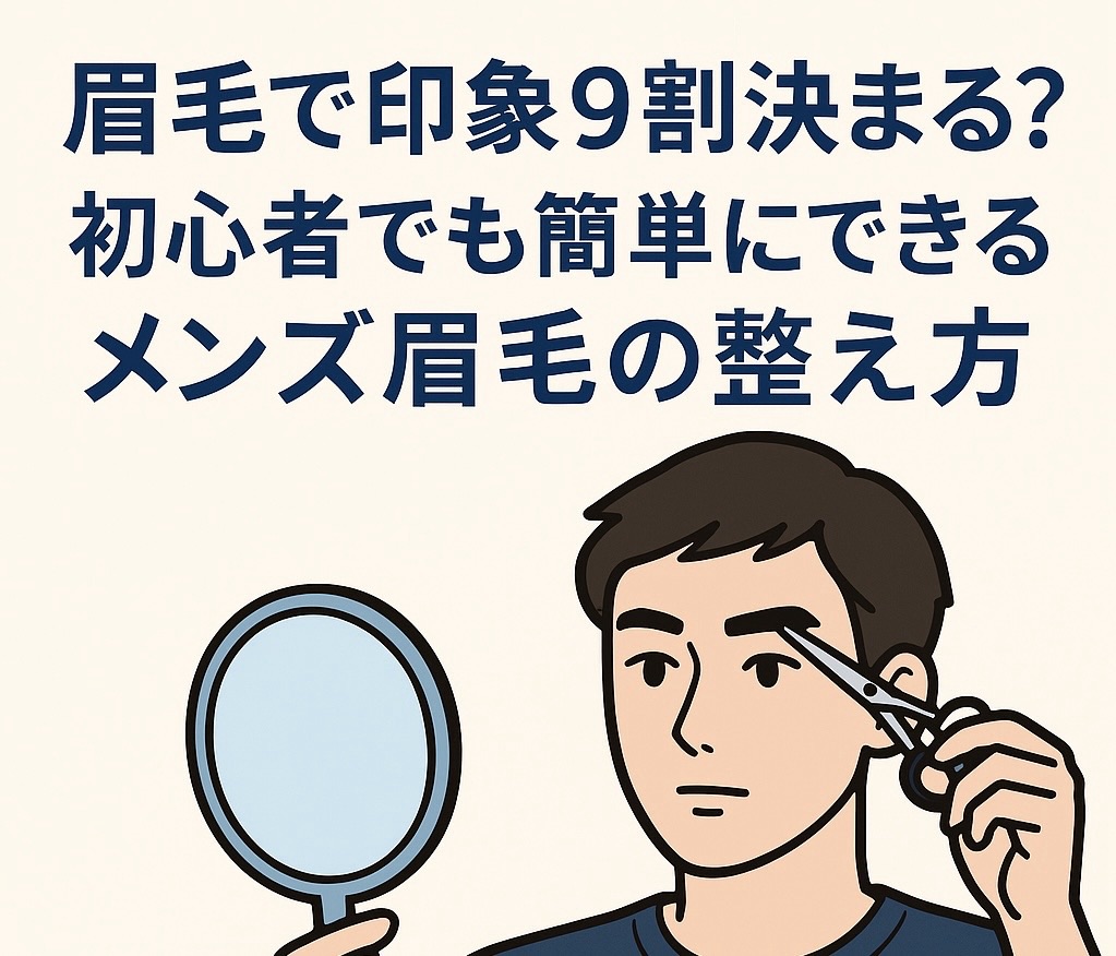 「眉毛で印象9割決まる？初心者でも簡単にできるメンズ眉毛の整え方」