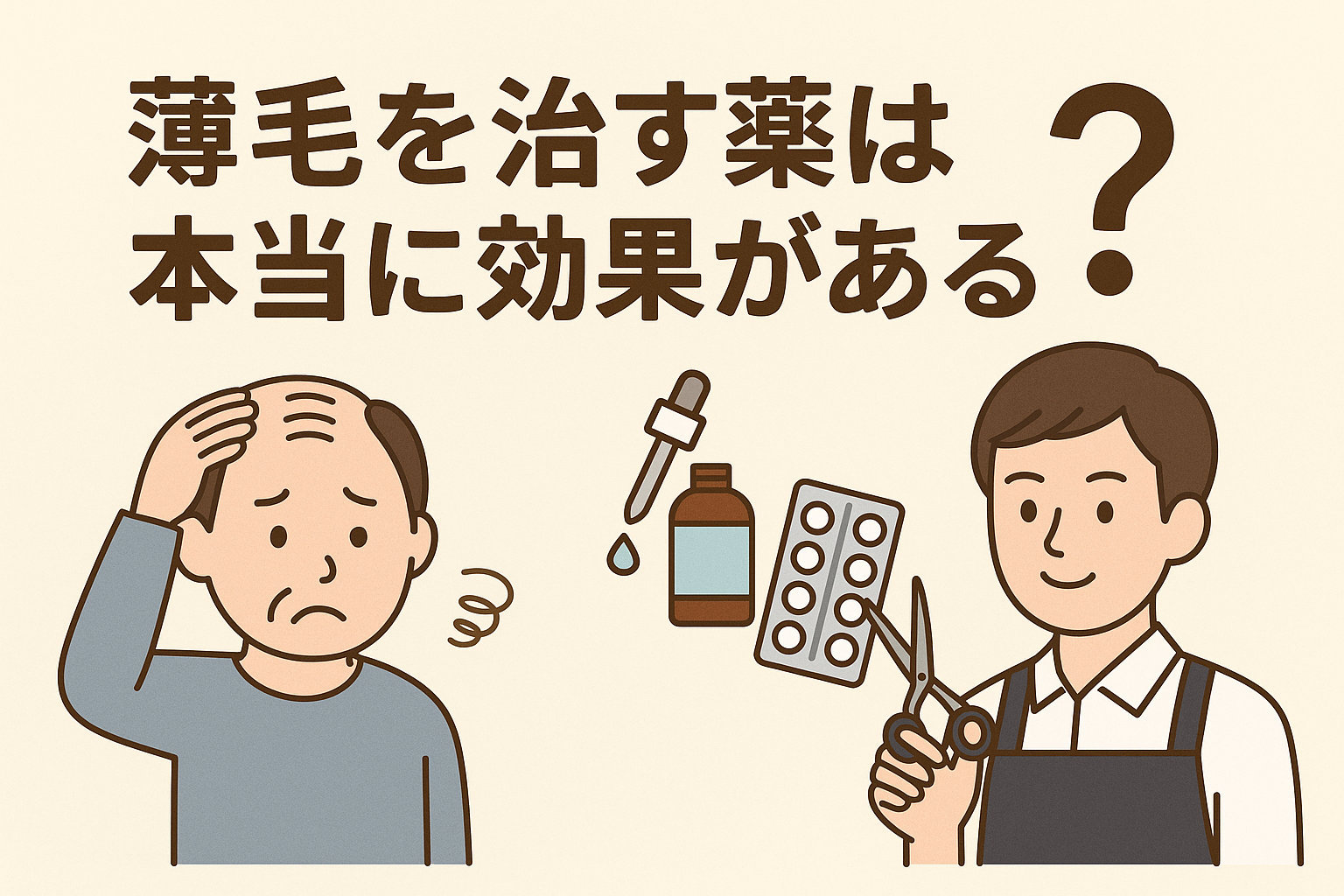 「薄毛を治す薬は本当に効果があるの？美容師がやさしく解説！」