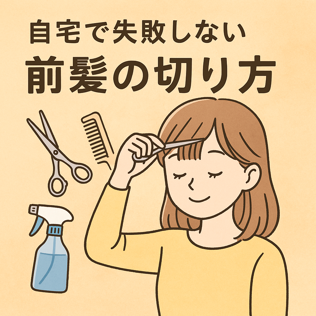 自宅で失敗しない！前髪の切り方｜初心者向けセルフカットのコツ