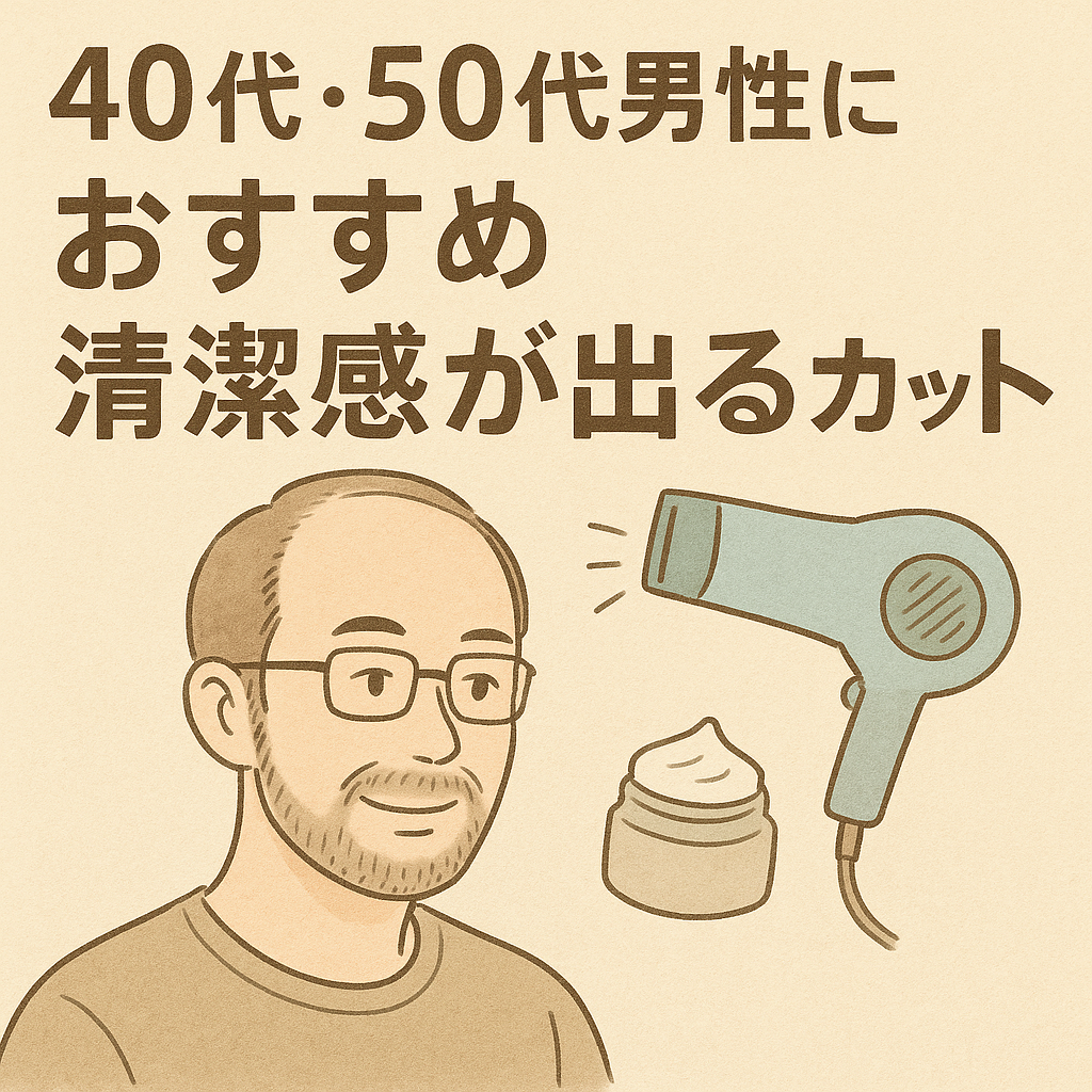「40代・50代男性におすすめ！清潔感が出る薄毛カット」