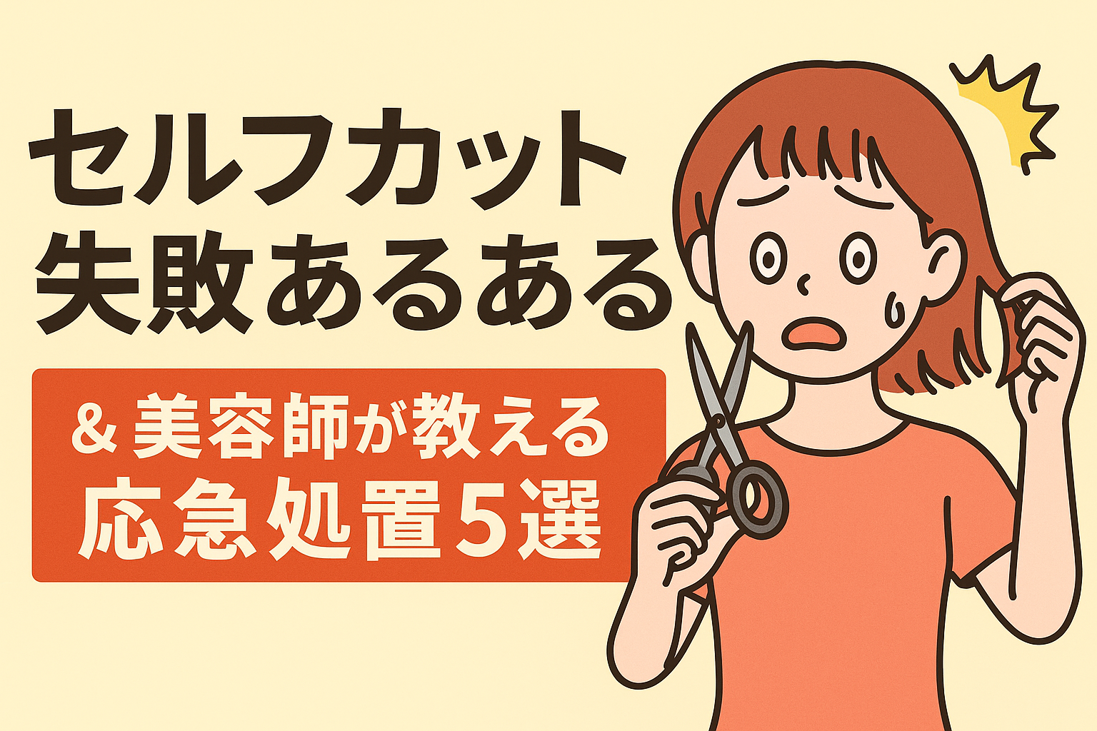 セルフカット失敗あるある＆美容師が教える応急処置5選｜もう慌てない！
