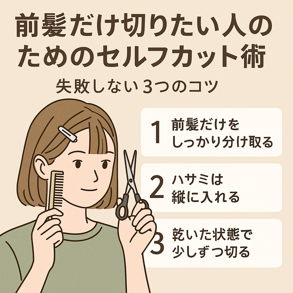 前髪だけ切りたい人のためのセルフカット術｜失敗しない3つのコツ